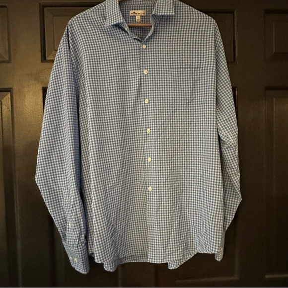 Peter Millar Shirt Mens L Long Sleeve Button Up Plaid  Polyester (c6 - Picture 3 of 13